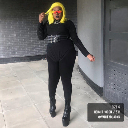 Winter black leggings