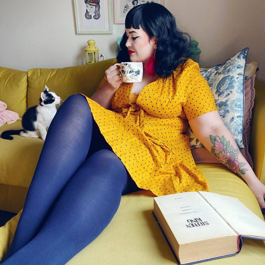 80 Den Tights - Navy